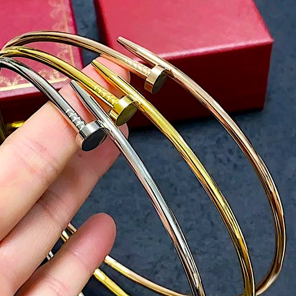 Gold Nail Choker Necklace No Stones - Picture 5 of 9